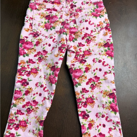 Jordache Kids Floral Leggings - Pink and Green - Picture 3 of 4